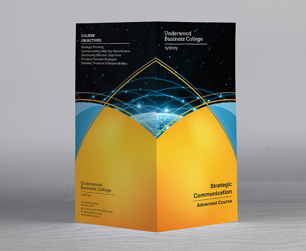dl half fold brochures print2day sydney
