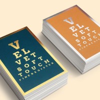 Velvet Soft Touch Gold Foil Business Cards